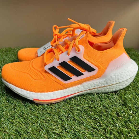 Adidas UltraBoost 22 Running Shoes Flash Orange White Mens Size HR1029 NEW main image 5